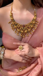 Navaratna Gaja Padma Haaram Set