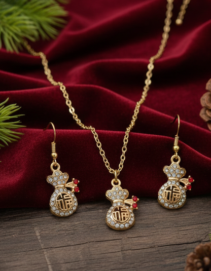 Golden Fortune Holiday Jewelry Set