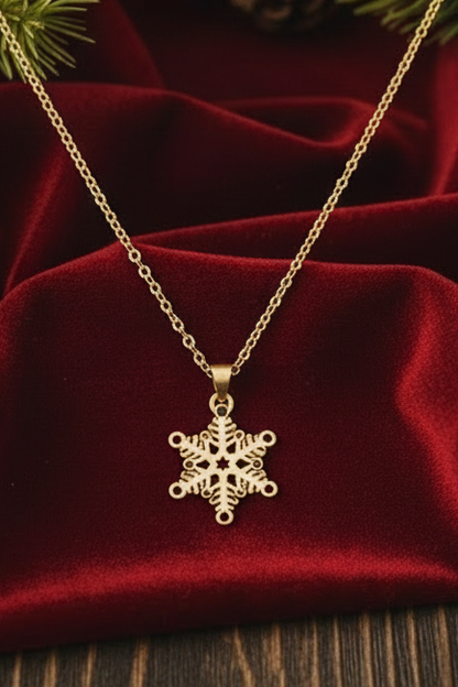Golden Frostflake Jewelry Set