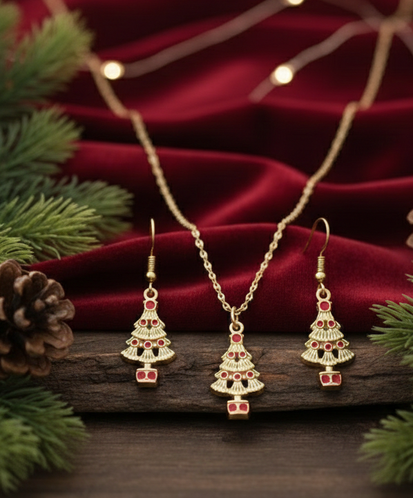 Twinkling Tree Christmas Jewelry Set
