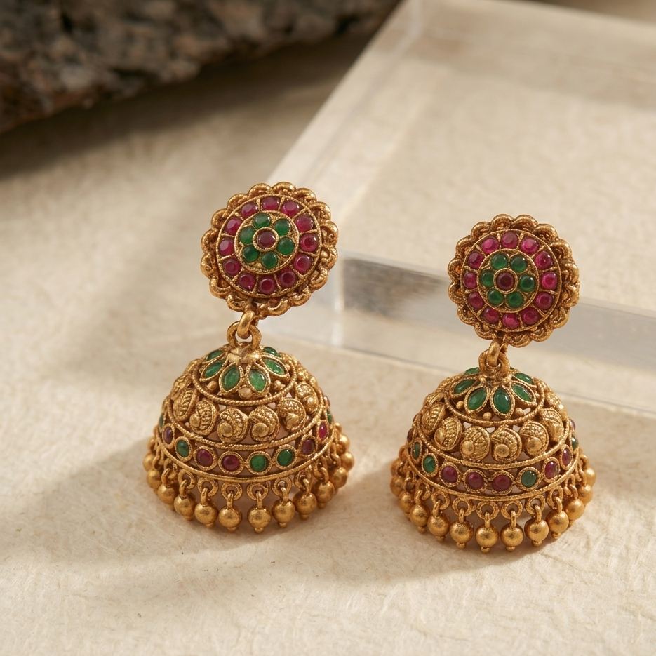Mayura Dual-Layer Temple Necklace Set