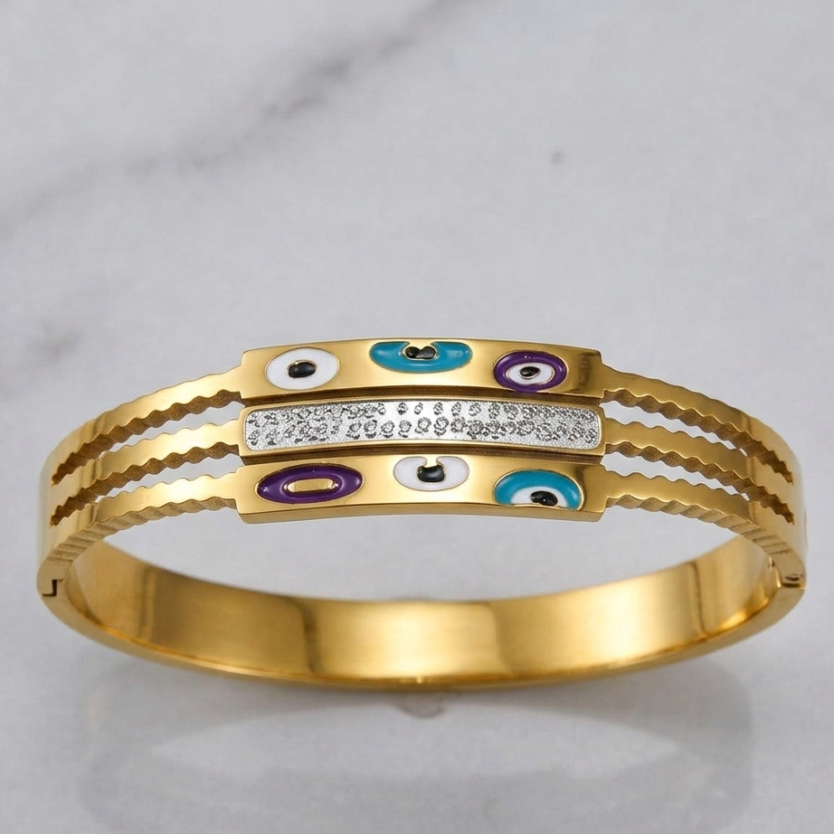 Trinity Nazar Statement Bracelet