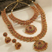 Mayura Dual-Layer Temple Necklace Set