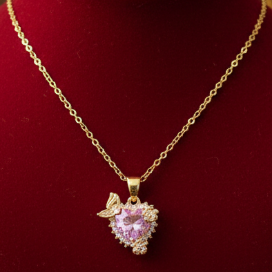 Blossom Butterfly Heart Necklace