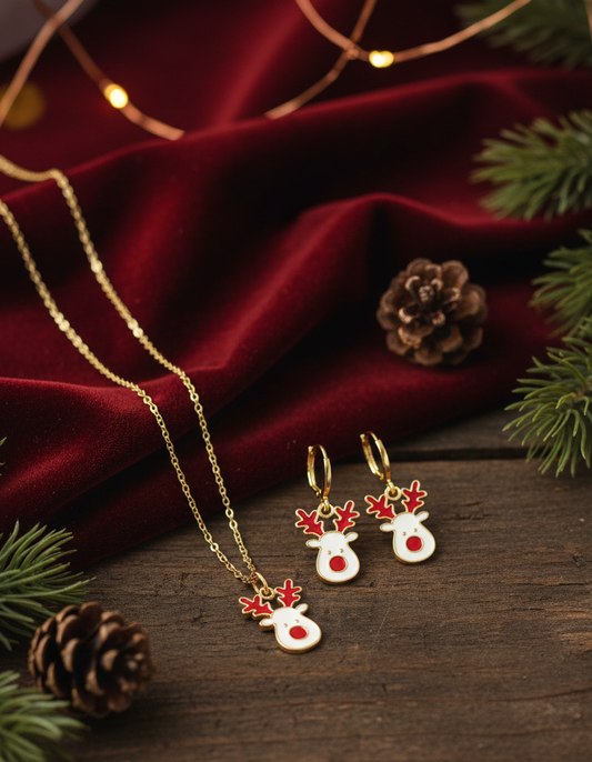 Rudolph Charm Christmas Jewelry Set