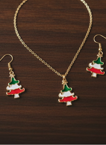 Frosted Belle Christmas Jewelry Set