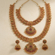 Mayura Dual-Layer Temple Necklace Set