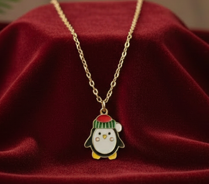 Frosty Penguin Christmas Jewelry Set