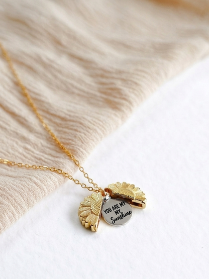 Sunshine Sunflower Love Necklace