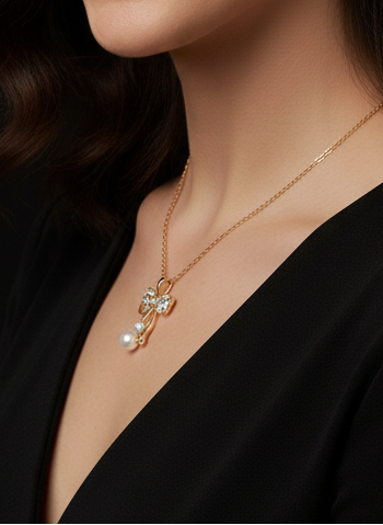 Élysian Ribbon Diamond Necklace