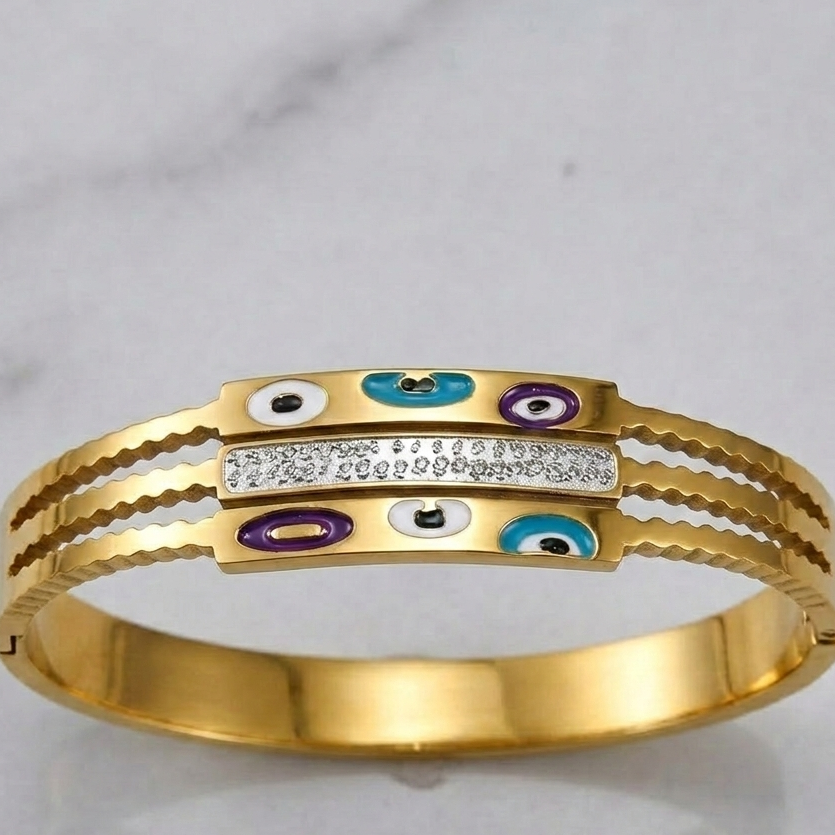 Trinity Nazar Statement Bracelet