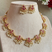 Ratna Pushpa Jaalam Necklace Set