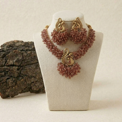 Rosewood Heirloom Kundan Beaded Set
