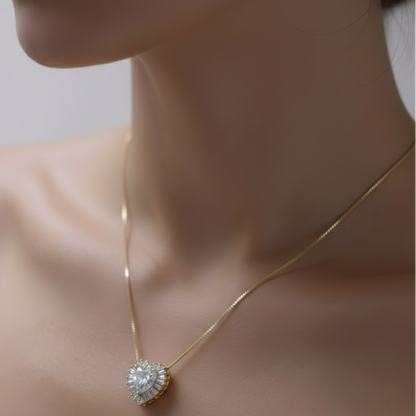 Golden Heartstone Necklace