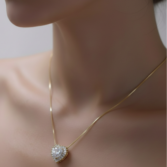 Golden Heartstone Necklace