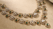 Emerald Royale Kundan Polki Bridal Necklace Set