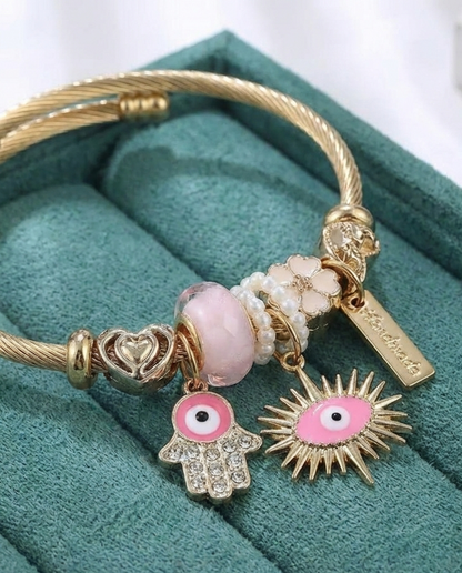 Blush Nazar Charm Bracelet