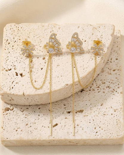 Butterfly Cascade Ear Chain