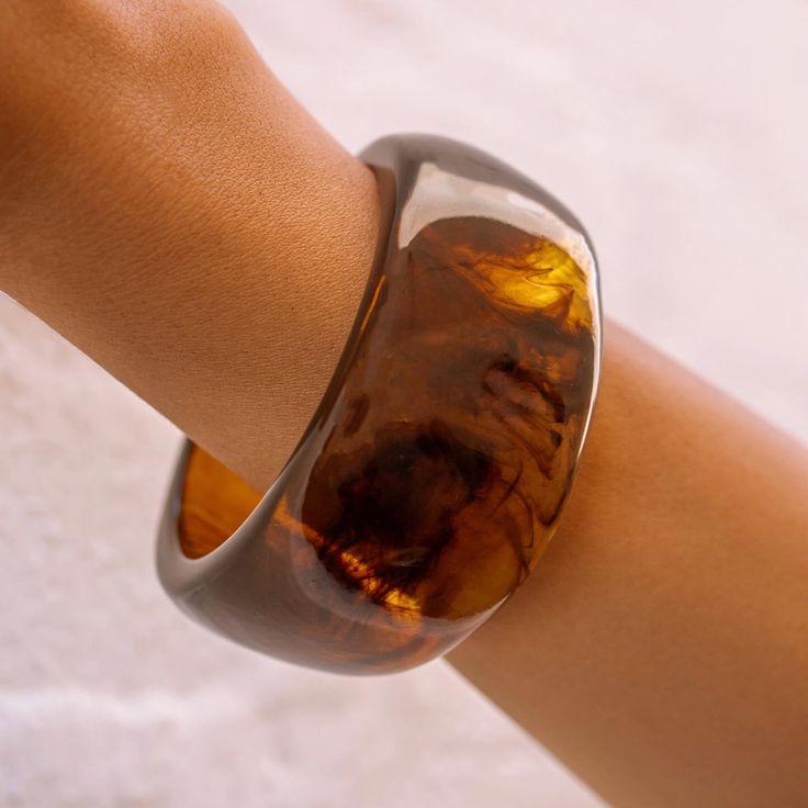 Beige Brown Bangle Stack