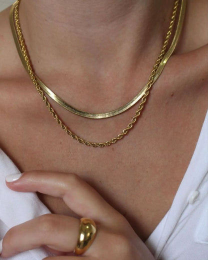 Serpent Twist Duo Necklace