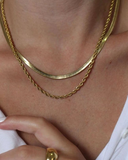 Serpent Twist Duo Necklace