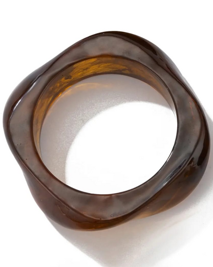 Multi-Tone Acrylic Statement Bangle Set