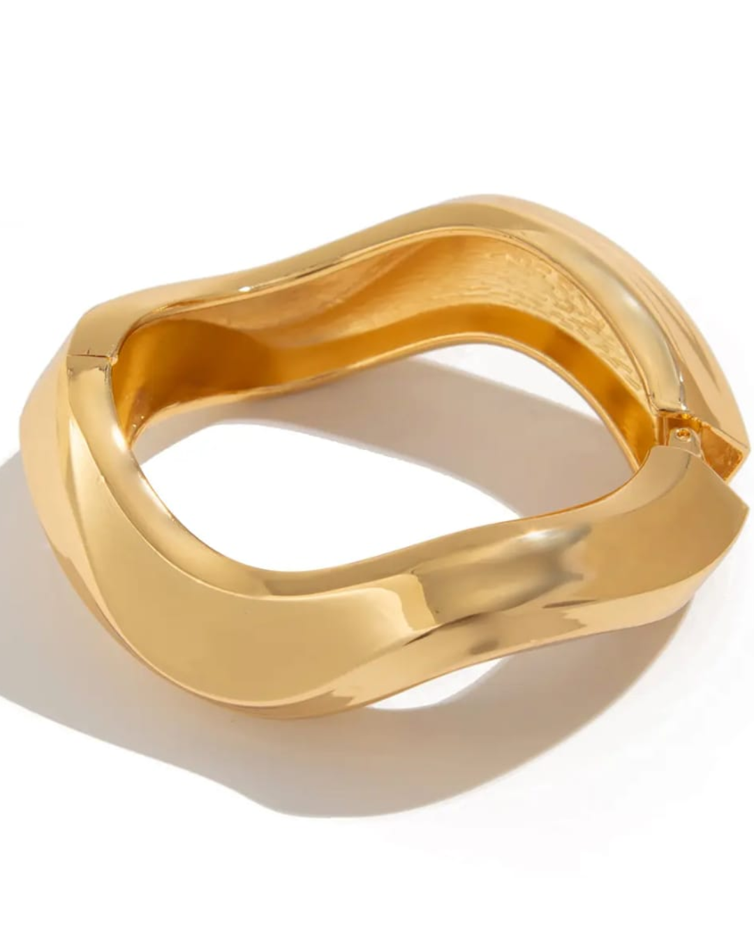 Sculpted Gold Steel Statement Bangle (SET 2)