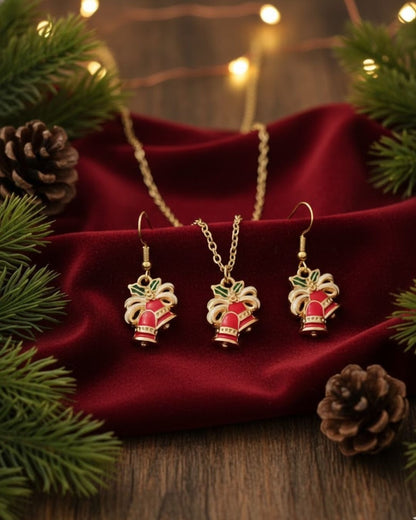 Jolly Ribbon Bells Jewelry Set