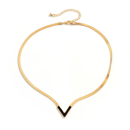 The Vanta Noir Luxe V Necklace