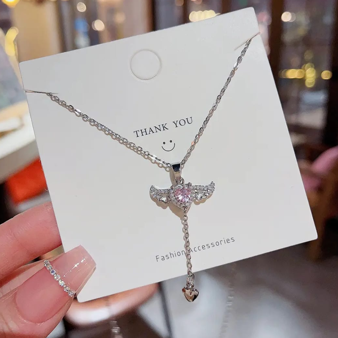 Flapping Wings Heart Charm