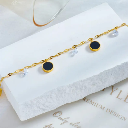 Noir Charm Dangle Anklet