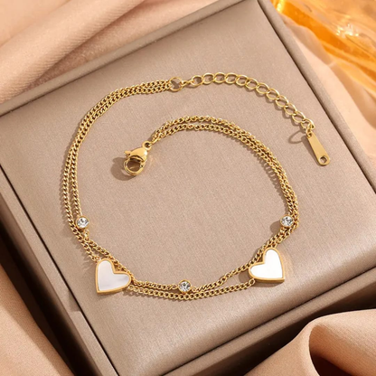 Keepsake Heart Chain Anklet