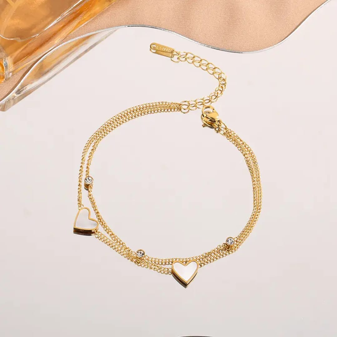 Keepsake Heart Chain Anklet