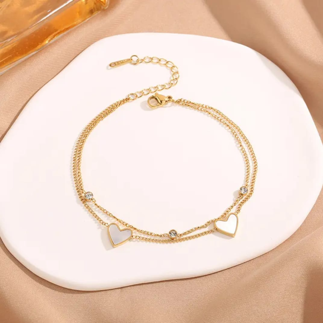 Keepsake Heart Chain Anklet