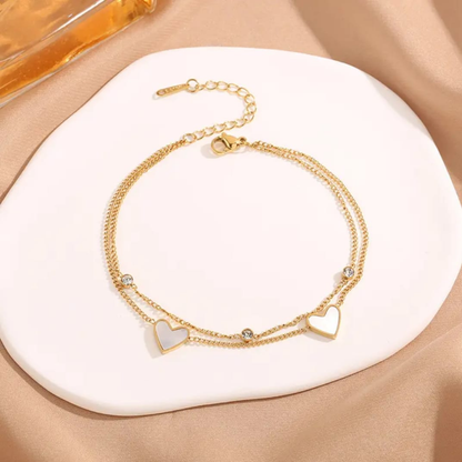 Keepsake Heart Chain Anklet