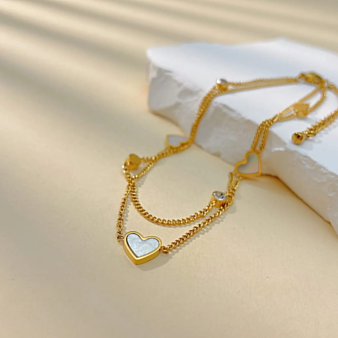 Keepsake Heart Chain Anklet