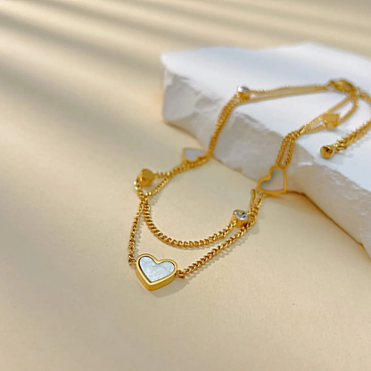 Keepsake Heart Chain Anklet