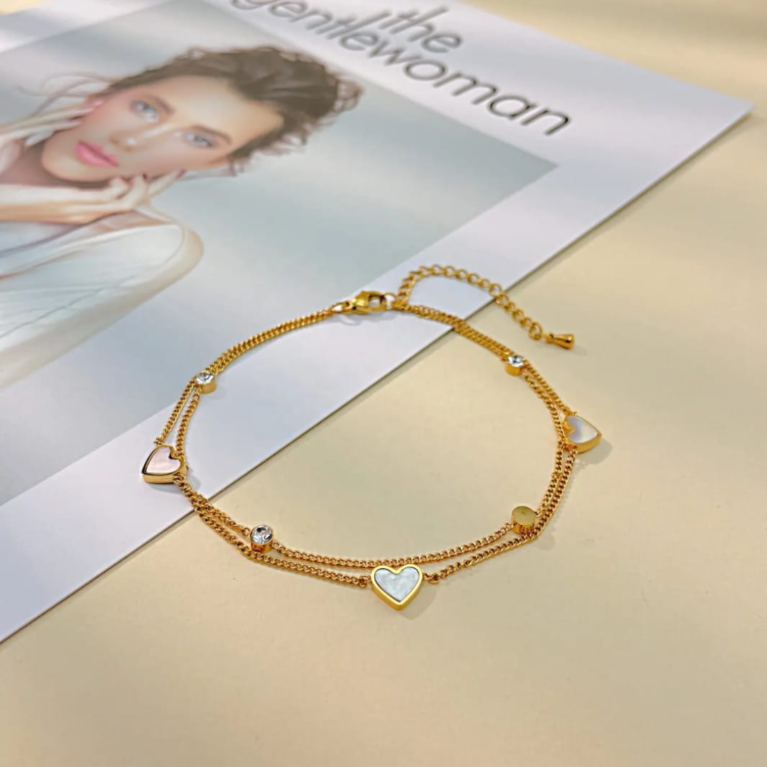 Keepsake Heart Chain Anklet