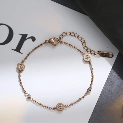 Rosegold Gleam Chain Bracelet