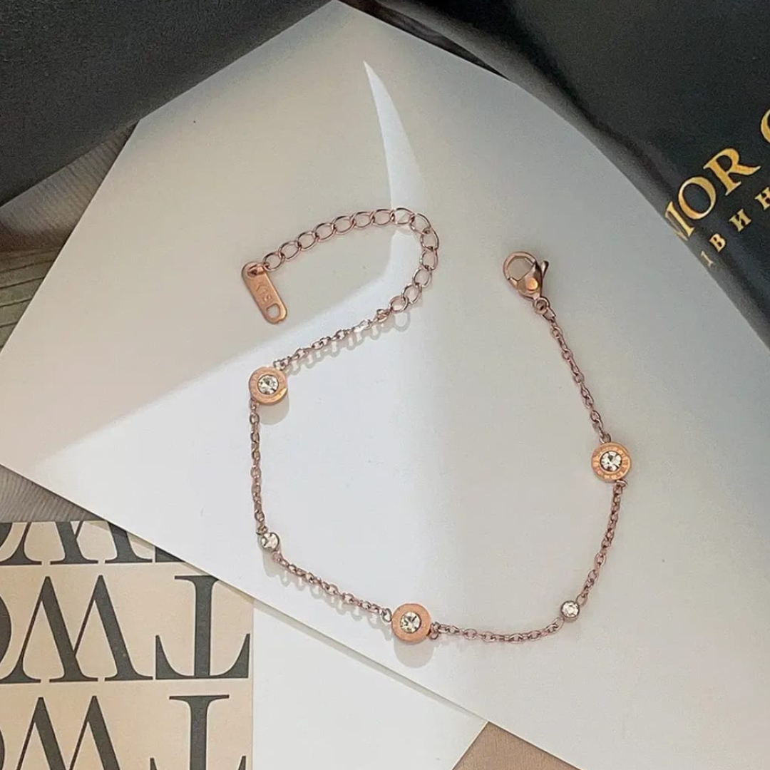 Rosegold Gleam Chain Bracelet