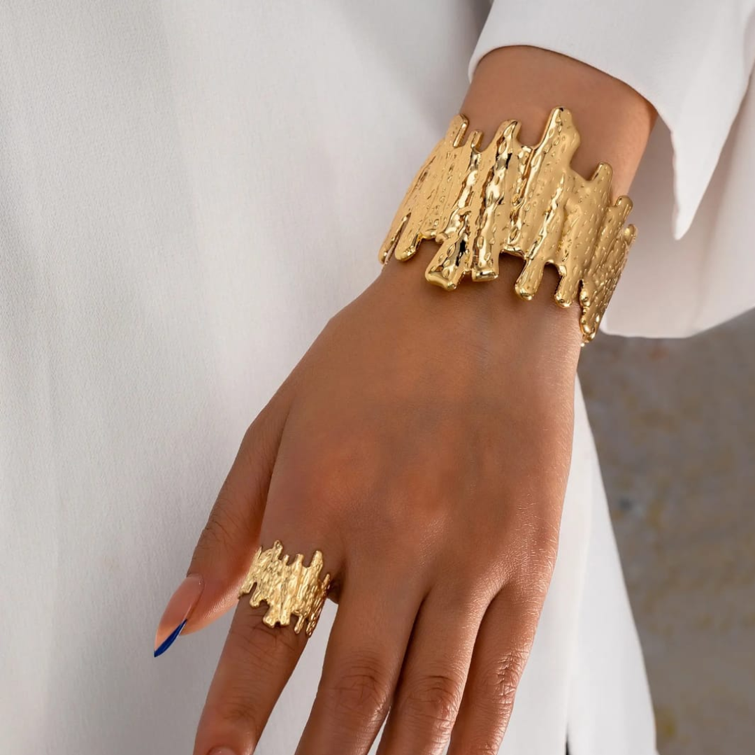 Gilded Lava Statement Set