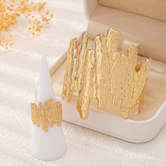 Gilded Lava Statement Set