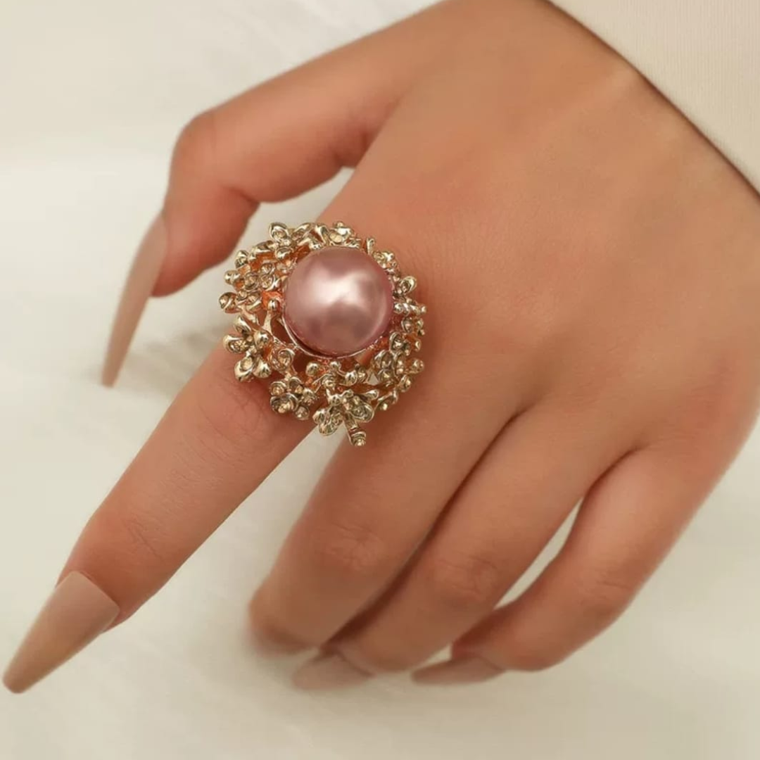 Rosegold Pearl Ring