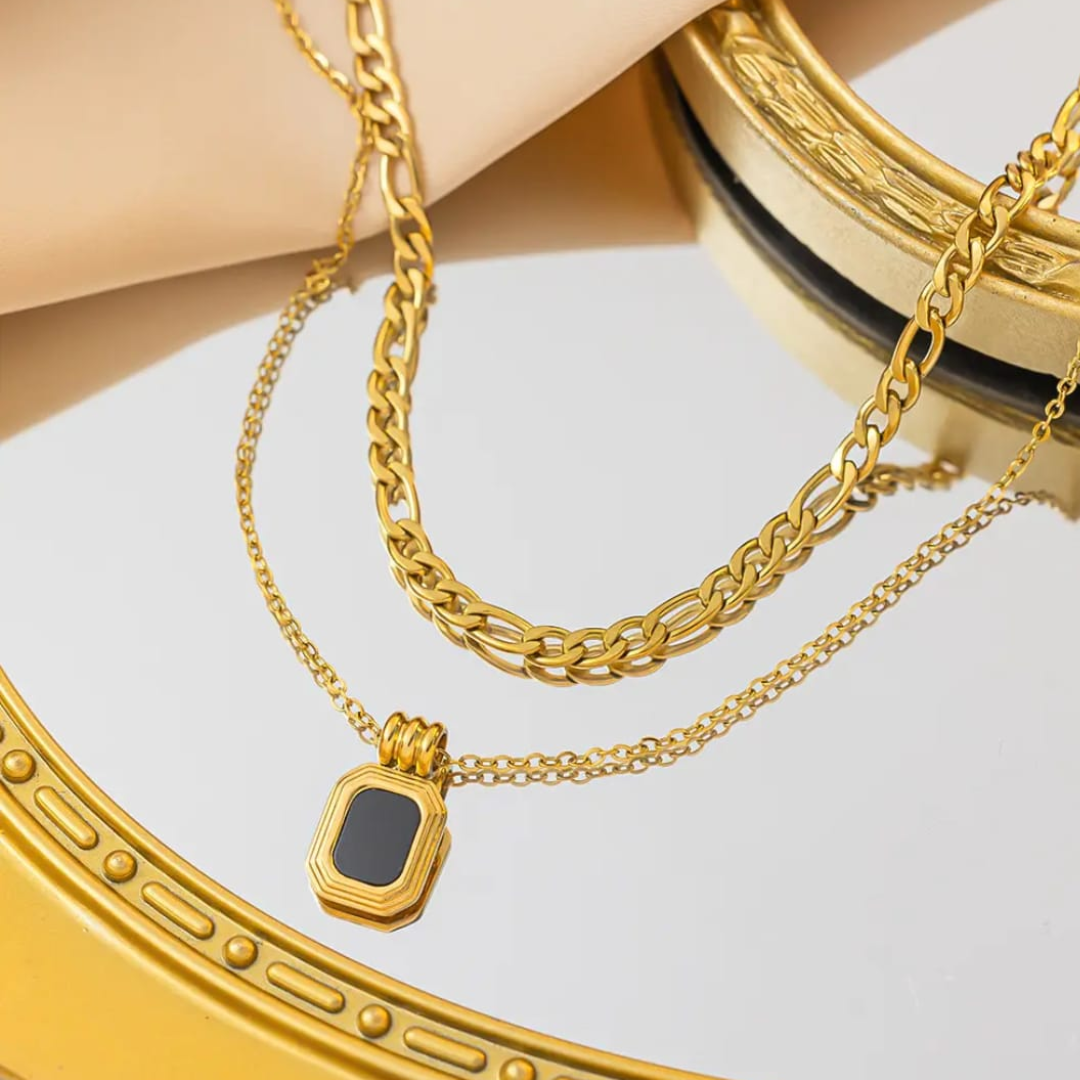 Midnight Dual Charm Necklace