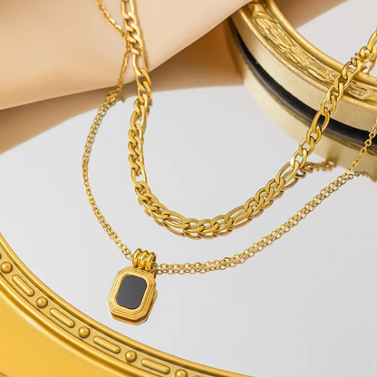 Midnight Dual Charm Necklace