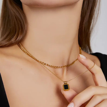 Midnight Dual Charm Necklace