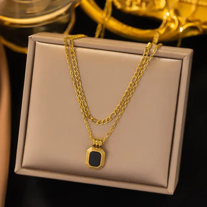 Midnight Dual Charm Necklace