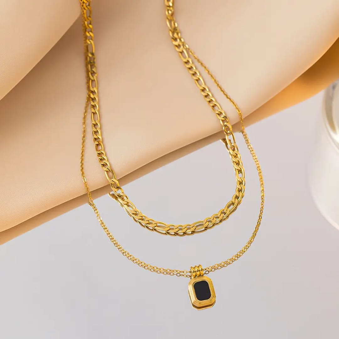 Midnight Dual Charm Necklace