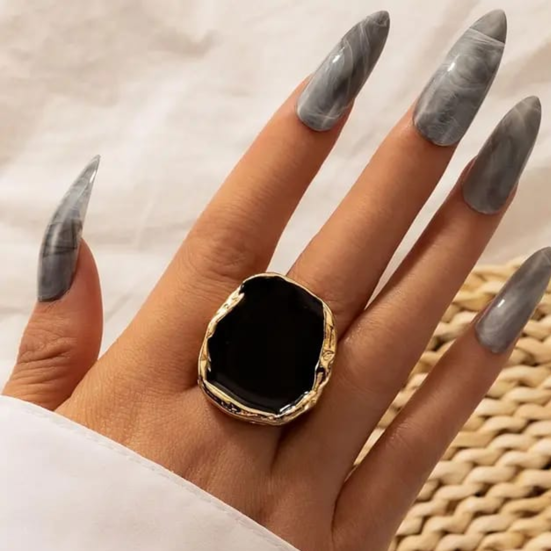 Midnight Onyx Glow Ring