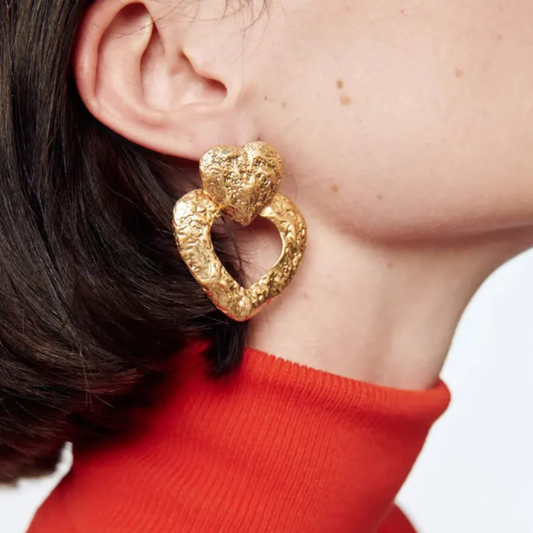 Chamak Royale Heart Earrings